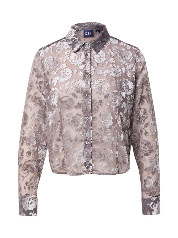 GAP GAP Bluza  brokat / srebrno siva