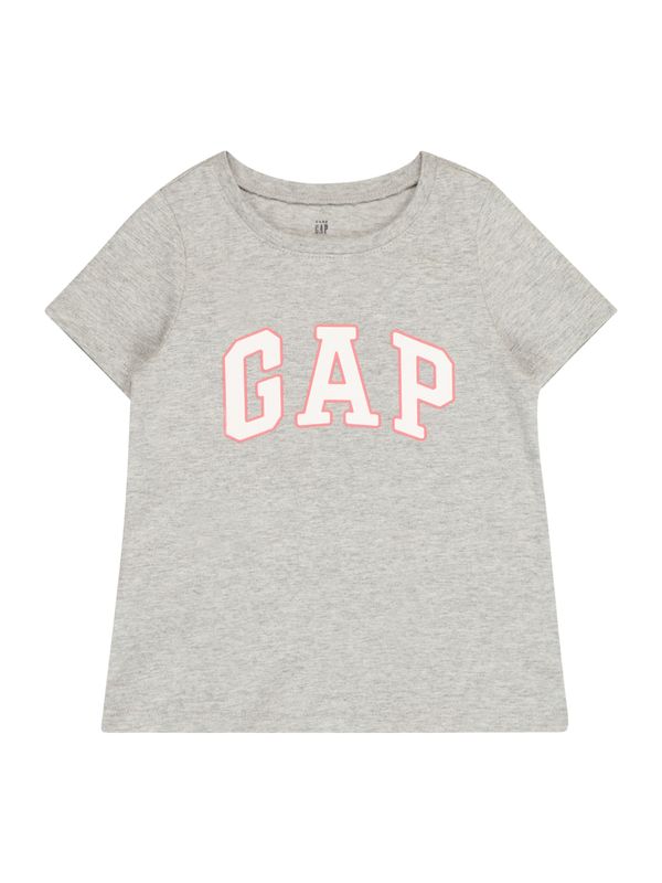 GAP GAP Majica  siva melange / roza / bijela