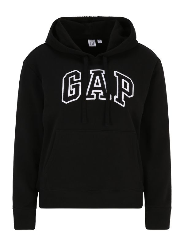 Gap Petite Gap Petite Sweater majica 'HERITAGE'  crna / bijela