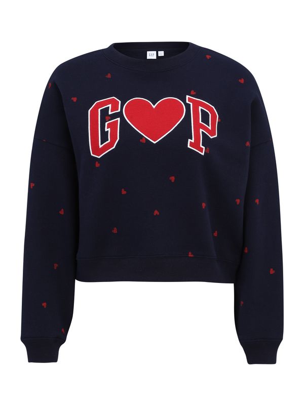 Gap Petite Gap Petite Sweater majica 'HERITAGE'  mornarsko plava / crvena / bijela