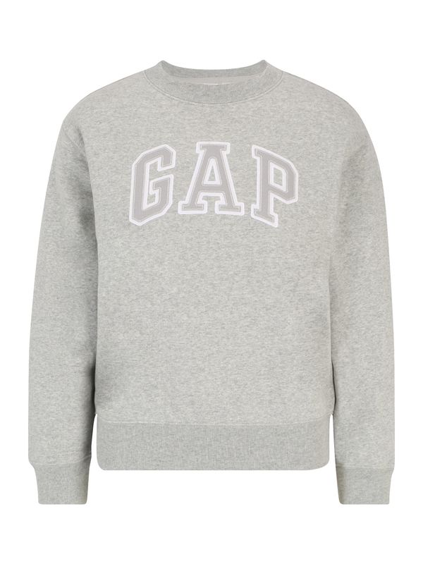 Gap Petite Gap Petite Sweater majica 'HERITAGE'  siva melange / bijela