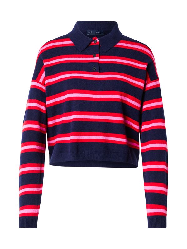 GAP GAP Pulover  mornarsko plava / roza / tamno roza