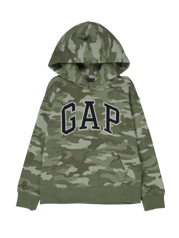 GAP GAP Sweater majica  kaki / tamno zelena / crna / bijela