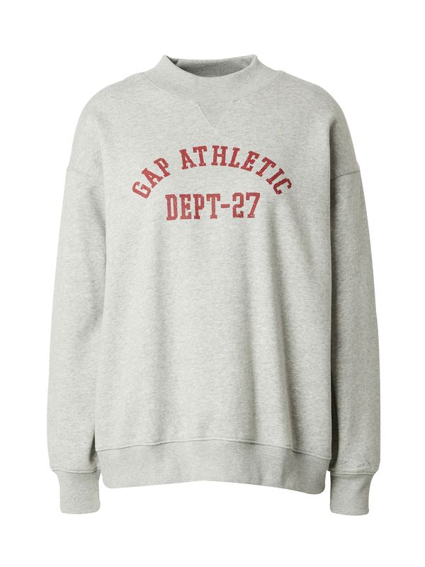 GAP GAP Sweater majica  siva melange / crvena