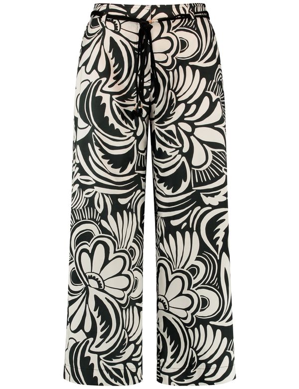 GERRY WEBER GERRY WEBER Hlače  crna / bijela