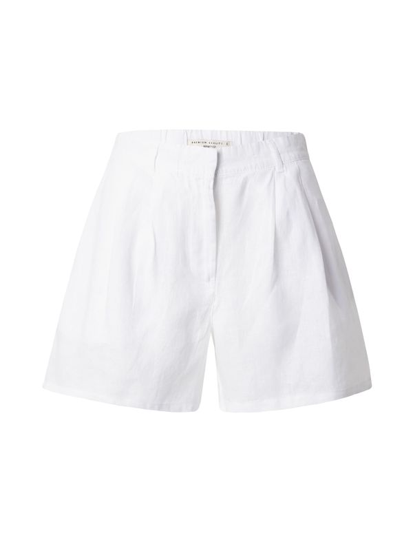 Gina Tricot Gina Tricot Hlače s naborima  bijela