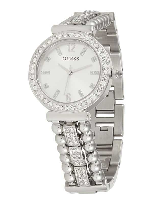 GUESS GUESS Analogni sat  srebro / prozirna / bijela