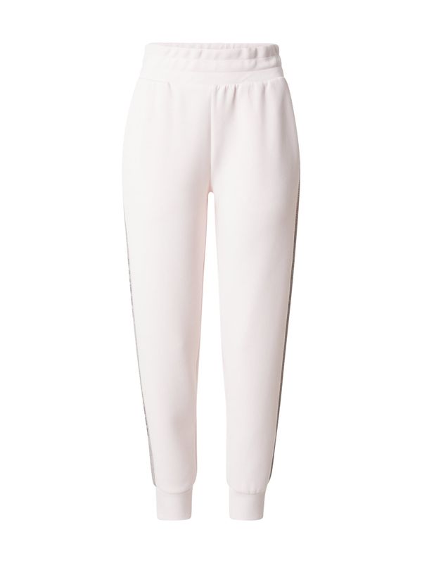 GUESS GUESS Hlače 'VICTOIRE'  pastelno roza / crna / biserno bijela