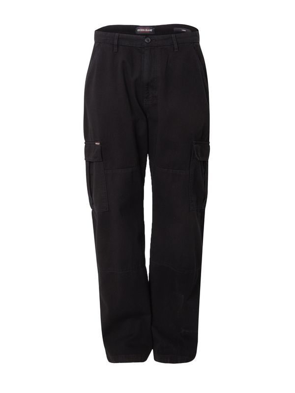 GUESS JEANS GUESS JEANS Cargo hlače  crna
