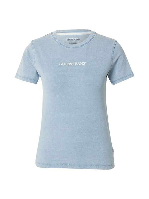 GUESS JEANS GUESS JEANS Majica  svijetloplava / prljavo bijela