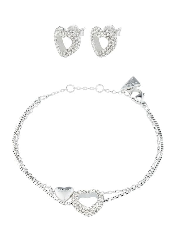 GUESS GUESS Komplet nakita  srebro / prozirna
