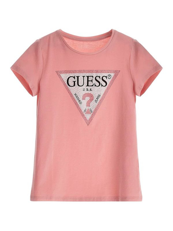 GUESS GUESS Majica  roza / pastelno roza / crna
