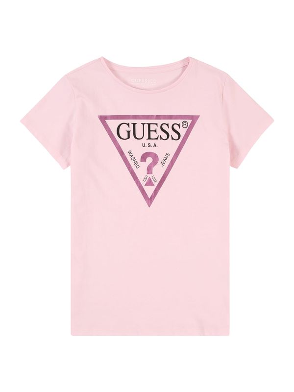 GUESS GUESS Majica  roza / tamno roza / crna
