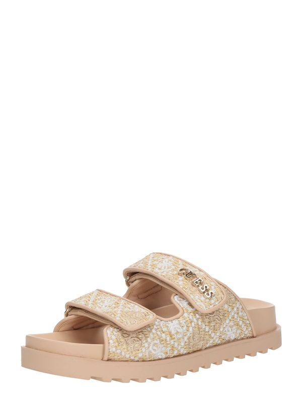 GUESS GUESS Natikače s potpeticom 'FADELIZZ'  boja devine dlake (camel) / toplo smeđa / bijela