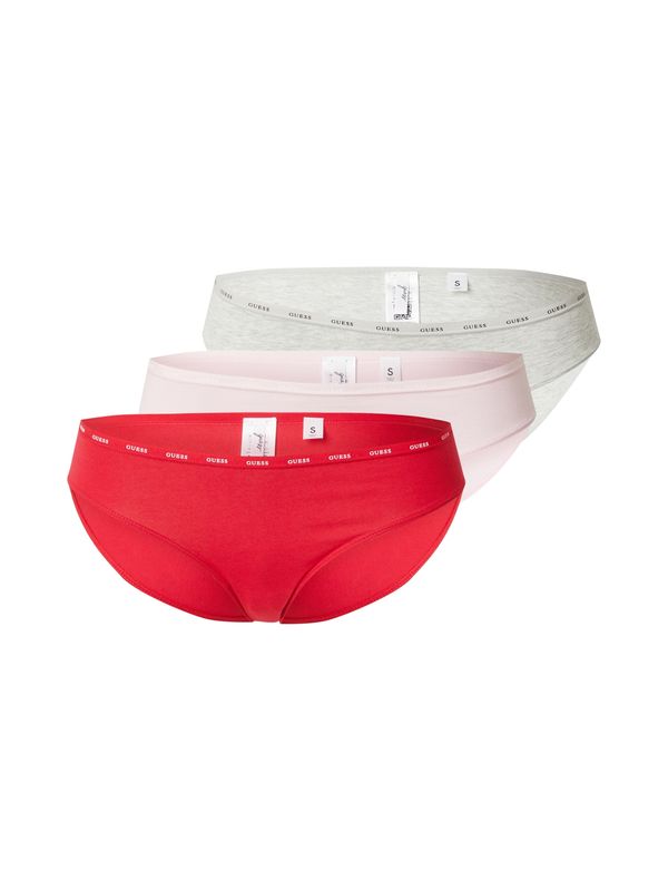 GUESS GUESS Slip  svijetlosiva / svijetloroza / svijetlo crvena / bijela