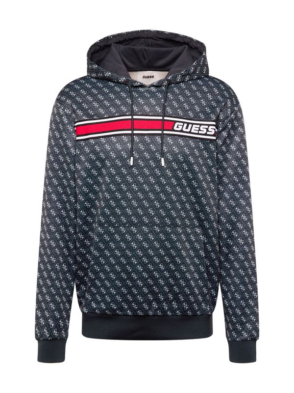 GUESS GUESS Sweater majica 'NEW KORBIN'  jarko crvena / crna / bijela