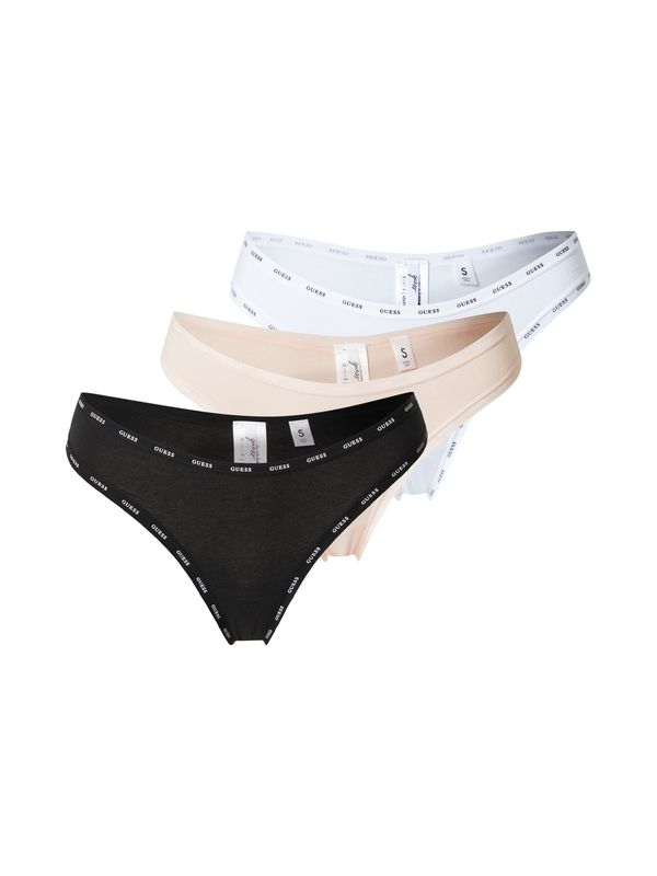GUESS GUESS Tanga gaćice  svijetloroza / crna / prljavo bijela