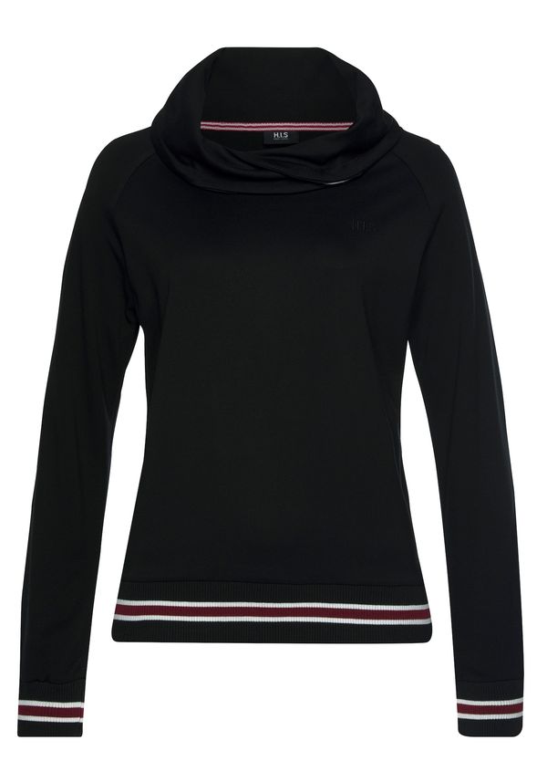 H.I.S H.I.S Sweater majica  tamno crvena / crna / bijela