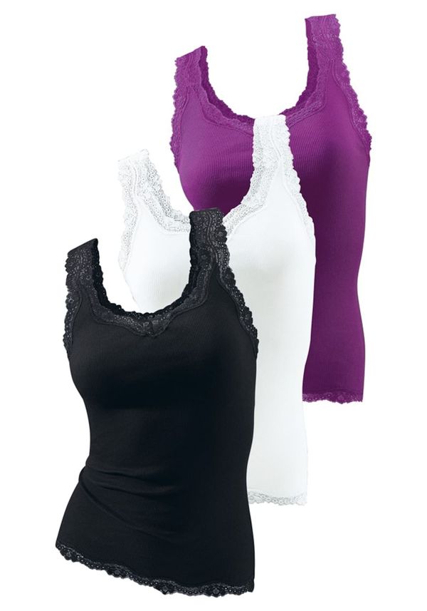 H.I.S H.I.S Top  ljubičasto crvena / crna / bijela
