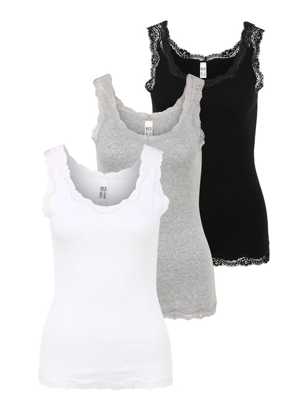 H.I.S H.I.S Top  siva / crna / bijela