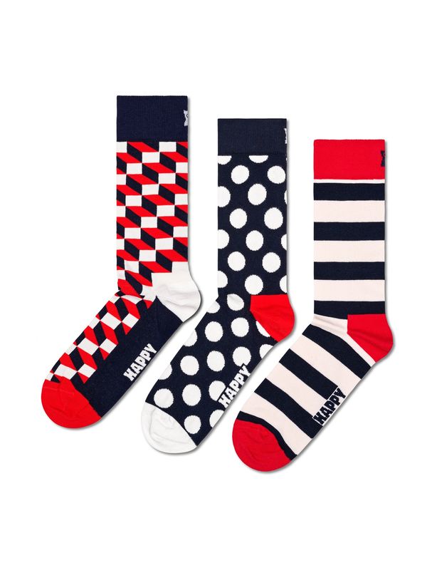 Happy Socks Happy Socks Čarape  mornarsko plava / crvena / bijela