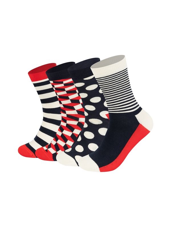 Happy Socks Happy Socks Čarape  mornarsko plava / crvena / bijela
