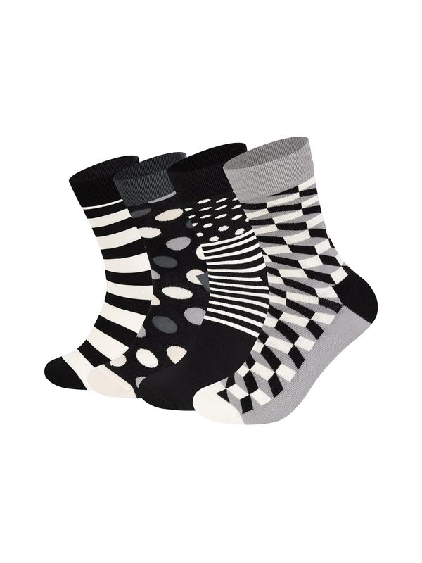 Happy Socks Happy Socks Čarape  siva / crna / bijela