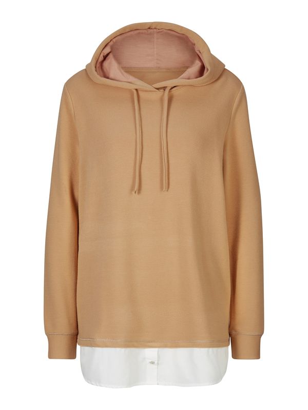 heine heine Sweater majica  bež / bijela