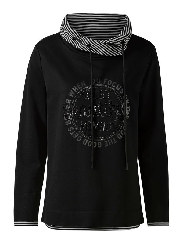heine heine Sweater majica  crna / bijela