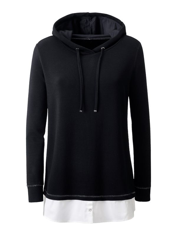 heine heine Sweater majica  crna / bijela