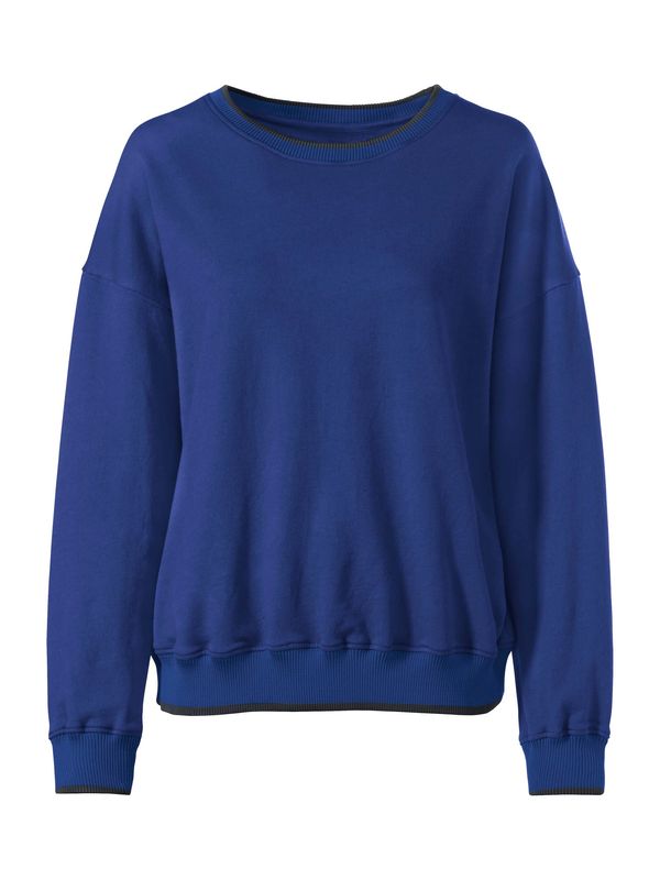heine heine Sweater majica  crno plava / tamo siva