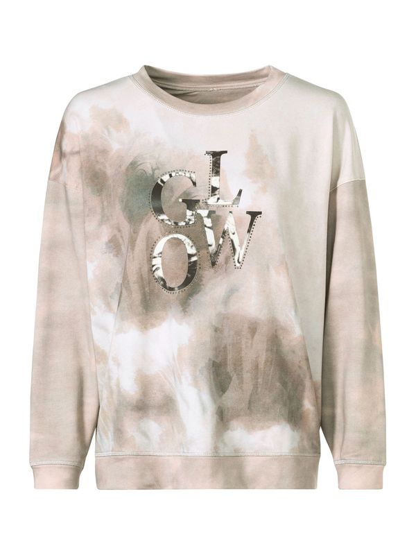 heine heine Sweater majica  ecru/prljavo bijela / maslinasta / srebro / bijela