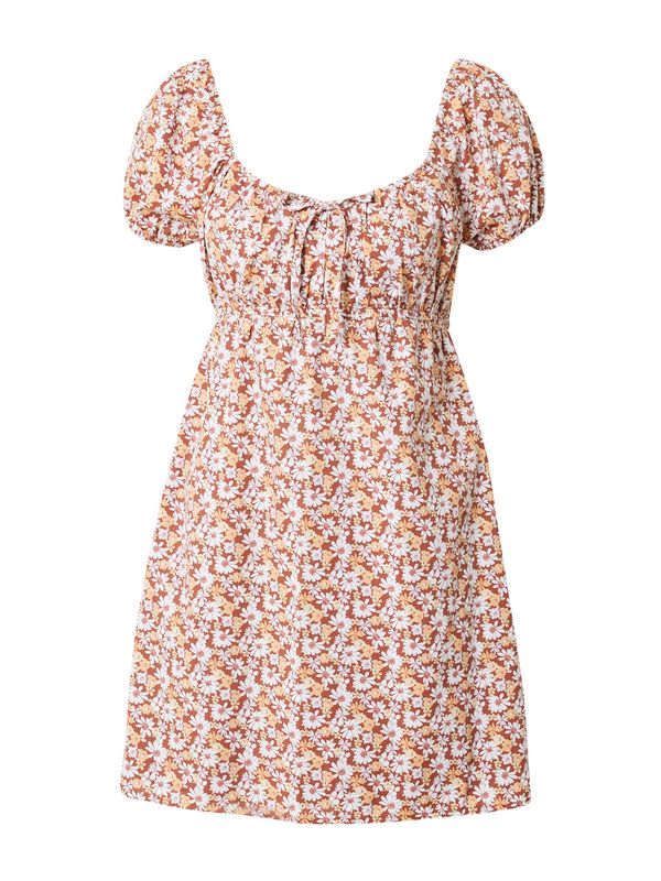 HOLLISTER HOLLISTER Haljina  pijesak / kestenjasto smeđa / prljavo roza / prljavo bijela