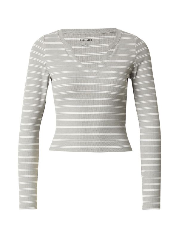 HOLLISTER HOLLISTER Majica  svijetlosiva / bijela