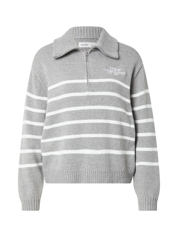 HOLLISTER HOLLISTER Pulover  siva melange / bijela