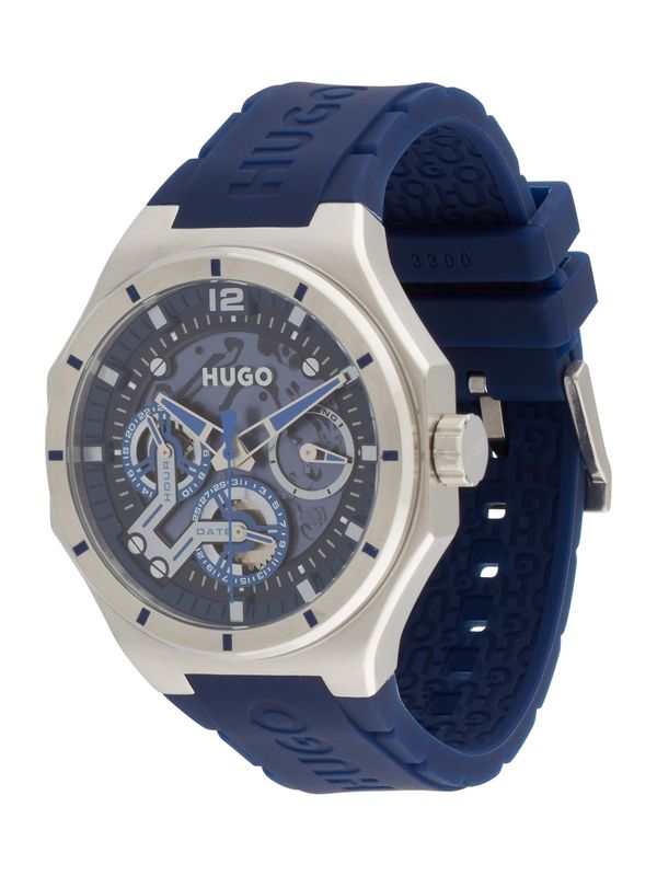 HUGO HUGO Analogni sat 'GRAIL SKELETON'  ultra morsko plava / srebro