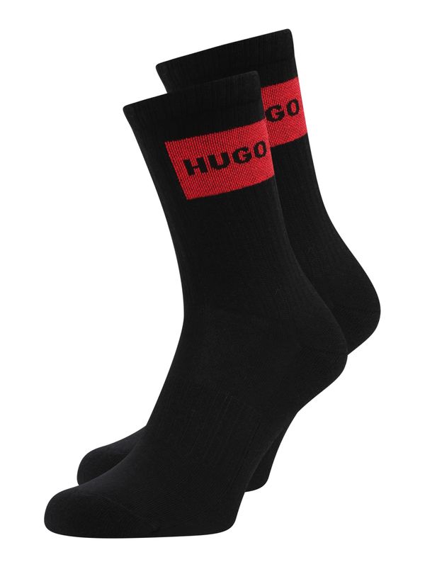 HUGO HUGO Čarape  crvena / crna