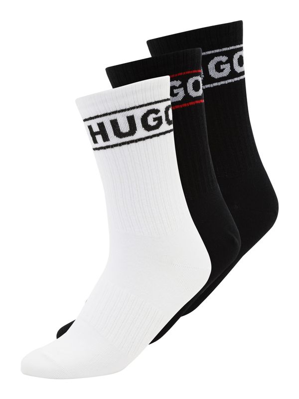 HUGO HUGO Čarape  siva / crvena / crna / bijela