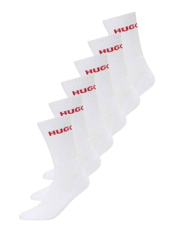 HUGO Red HUGO Red Čarape  crvena / bijela