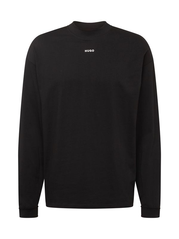 HUGO Red HUGO Red Sweater majica 'Dapaso'  crna / bijela