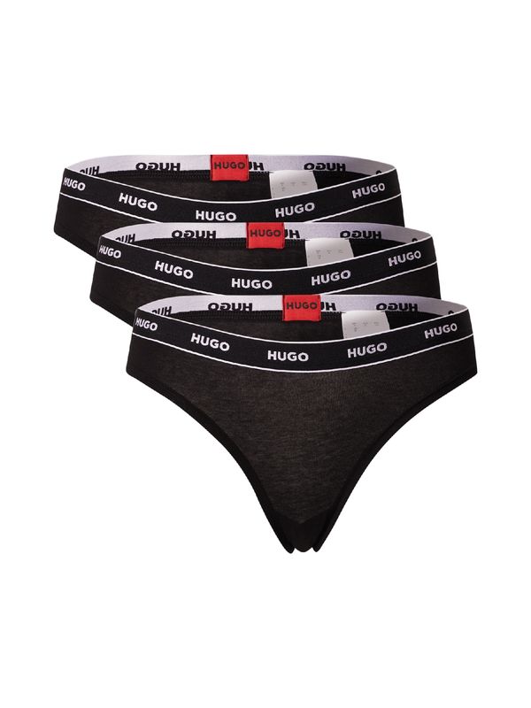 HUGO Red HUGO Red Tanga gaćice  crna / bijela