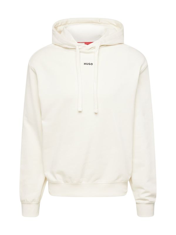 HUGO HUGO Sweater majica 'Dapo'  crna / bijela