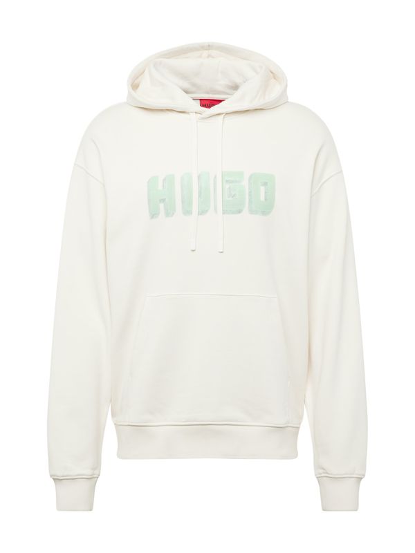 HUGO HUGO Sweater majica 'DIQERIO'  menta / svijetlozelena / bijela