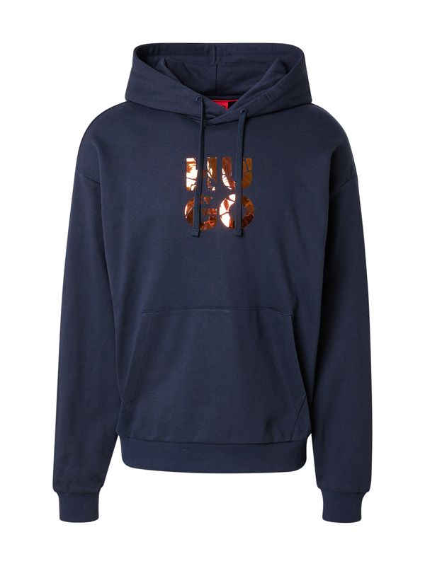 HUGO HUGO Sweater majica 'Diridood'  tamno plava / bronca