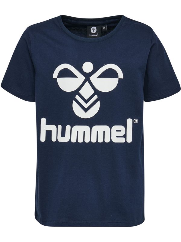 Hummel Hummel Majica 'Tres'  mornarsko plava / bijela