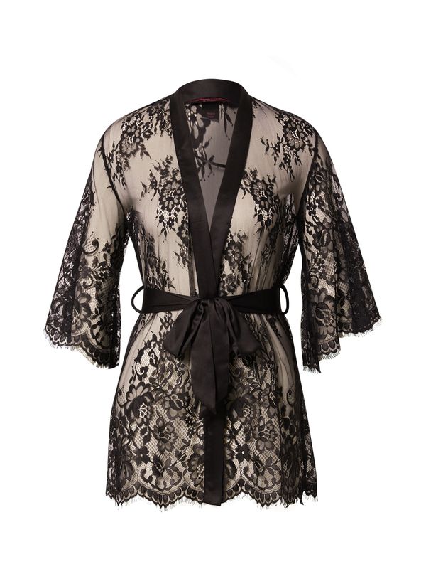 Hunkemöller Hunkemöller Kućni ogrtač 'Isabella'  bež / crna