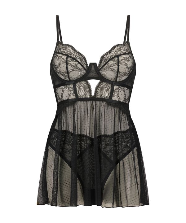 Hunkemöller Hunkemöller Negliže 'Isabelle'  crna
