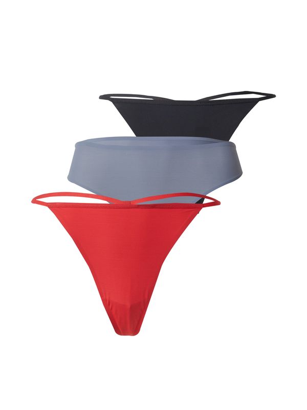 Hunkemöller Hunkemöller Tanga gaćice  bazalt siva / crvena / crna