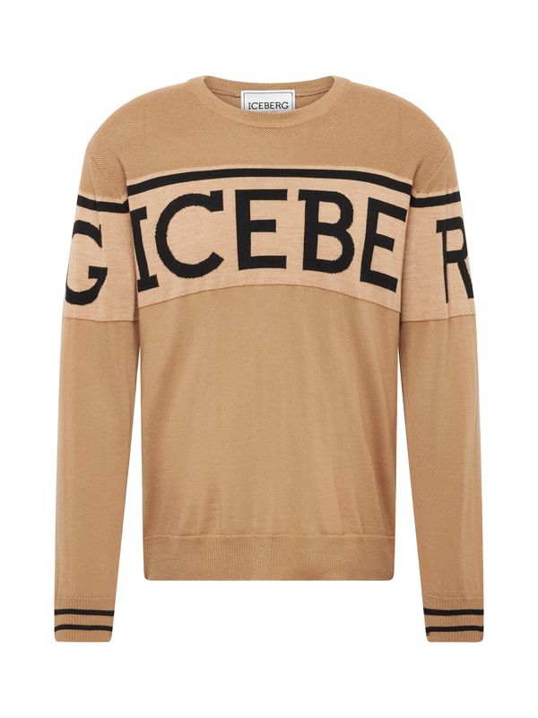 ICEBERG ICEBERG Pulover  svijetlosmeđa / crna