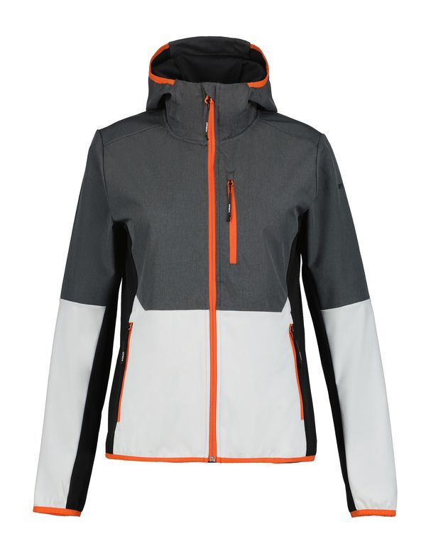 ICEPEAK ICEPEAK Outdoor jakna 'Dowling'  tamo siva / narančasta / crna / bijela
